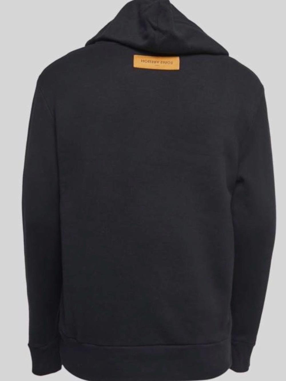 Louis Vuitton Black Women’s Hoodie with Tan Logo Patch